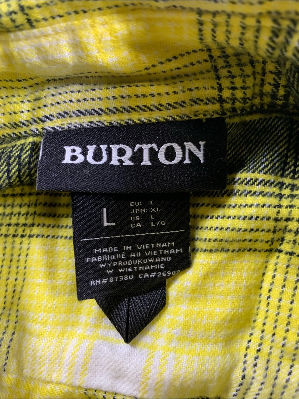 Like new BURTON flannel shirt mens size L - Picture 5 of 5